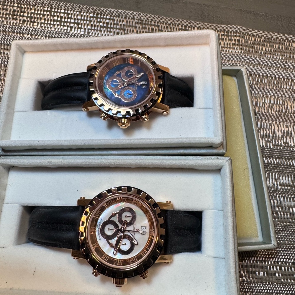 Gold and Black Chronograph Watches